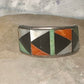 Zuni ring turquoise mop coral band turquoise size 5 sterling silver women girls