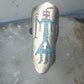 Long Kachina ring Navajo 6.75 turquoise coral chip shield sterling silver women