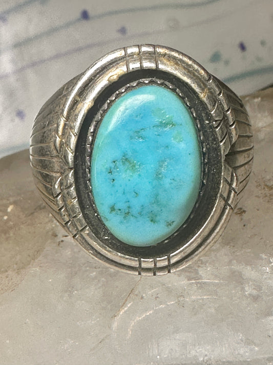 Navajo ring turquoise size 12.75 sterling silver women men