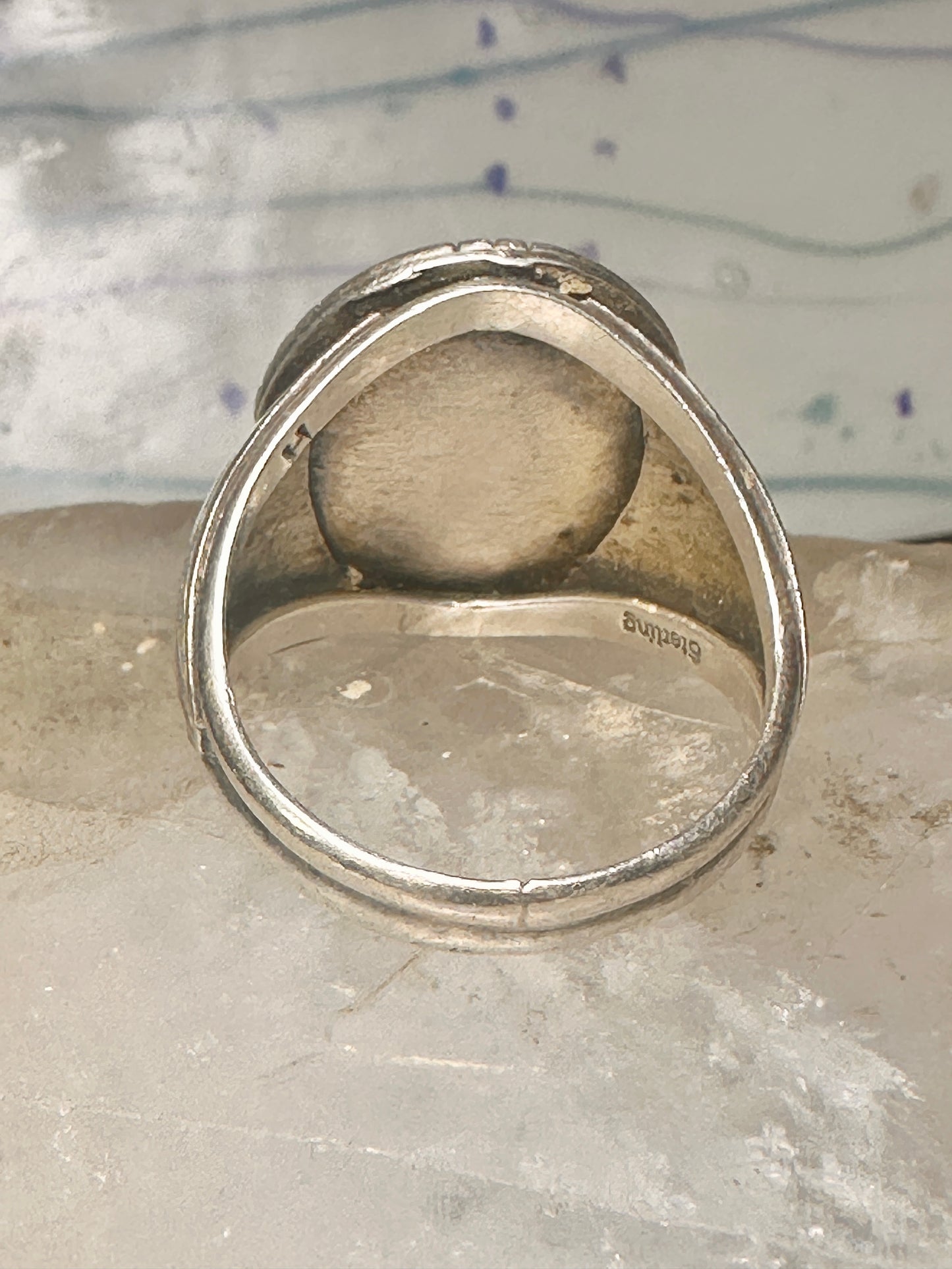 Navajo ring turquoise size 12.75 sterling silver women men