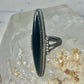 Long Onyx Ring southwest size 4.75 sterling silver women