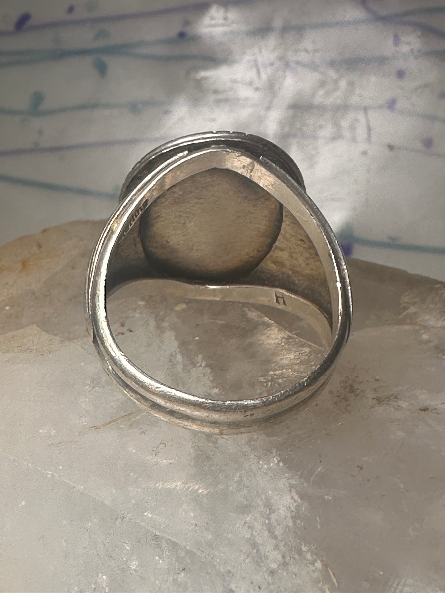 Navajo ring turquoise size 12.75 sterling silver women men