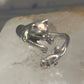 Cat and Mouse ring cat band size 8 sterling silver women girls