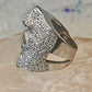 Sonia Bitton ring Face band CZ size 4.50 pinky Sterling silver women