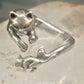 Cat and Mouse ring cat band size 8 sterling silver women girls