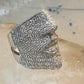 Sonia Bitton ring Face band CZ size 4.50 pinky Sterling silver women