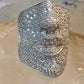 Sonia Bitton ring Face band CZ size 4.50 pinky Sterling silver women