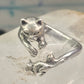 Cat and Mouse ring cat band size 8 sterling silver women girls