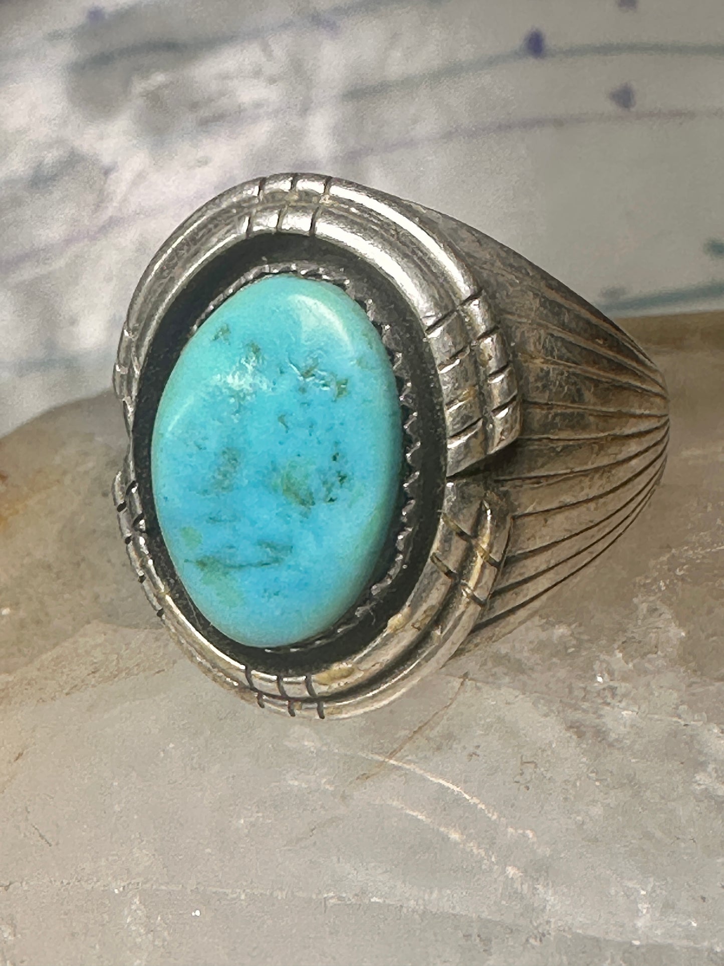 Navajo ring turquoise size 12.75 sterling silver women men