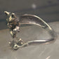 Cat and Mouse ring cat band size 8 sterling silver women girls