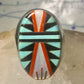Zuni ring turquoise coral MOP onyx size 9.75 sterling silver women men