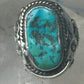 Navajo Ring turquoise size 8.25 floral sterling silver women men