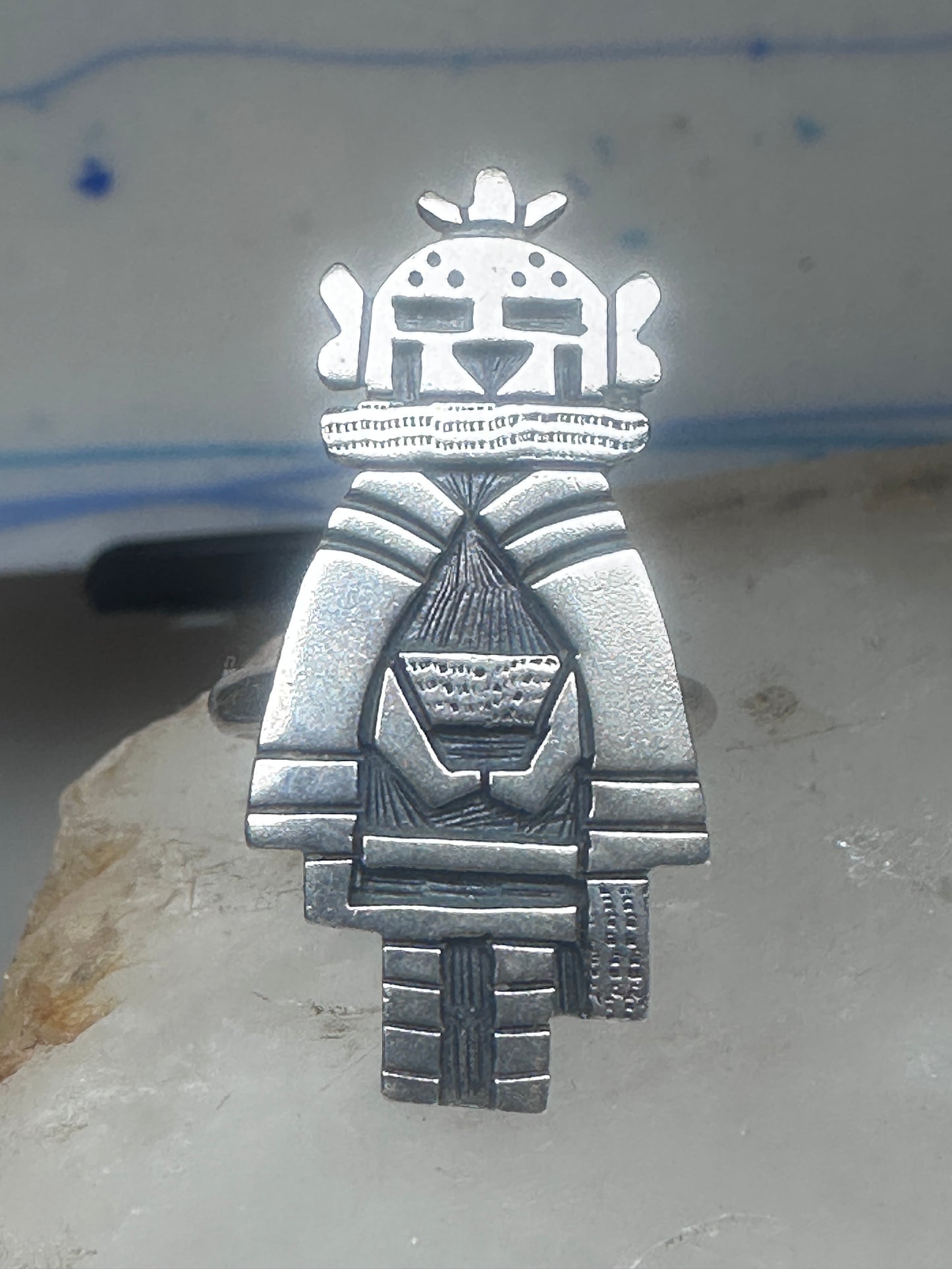 Kachina ring 6.25 Marcus Lomayestewa sterling silver women