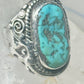 Navajo Ring turquoise size 8.25 floral sterling silver women men