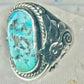Navajo Ring turquoise size 8.25 floral sterling silver women men