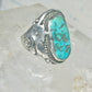 Navajo Ring turquoise size 8.25 floral sterling silver women men