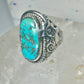 Navajo Ring turquoise size 8.25 floral sterling silver women men