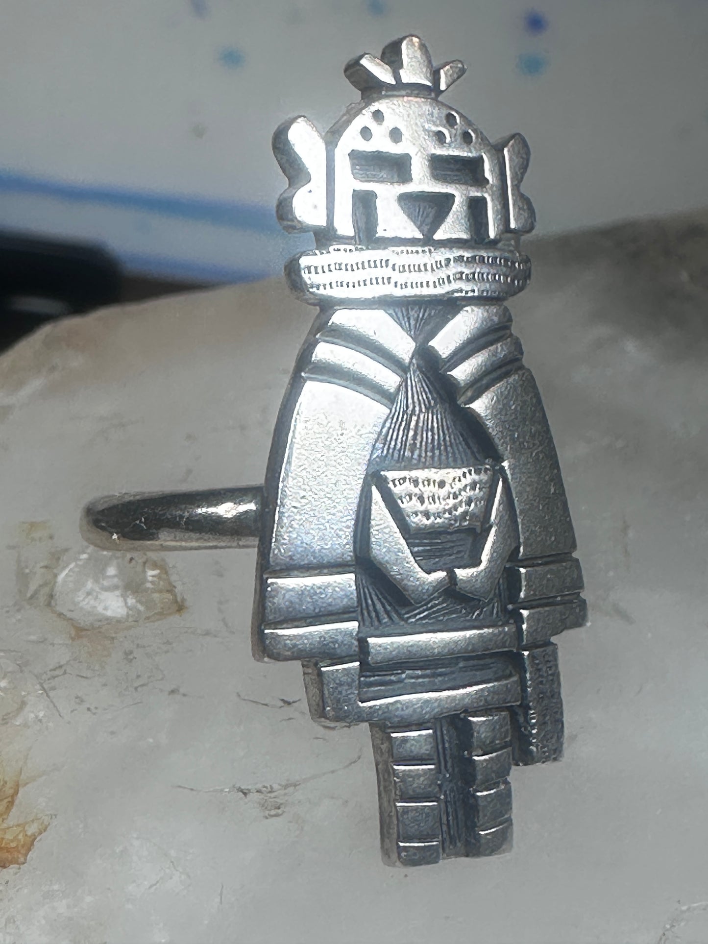 Kachina ring 6.25 Marcus Lomayestewa sterling silver women