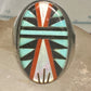 Zuni ring turquoise coral MOP onyx size 9.75 sterling silver women men