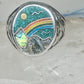Phoenix Rainbow ring 10.5 turquoise coral seagull mountain sterling silver men women
