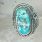 Navajo Ring turquoise size 8.25 floral sterling silver women men