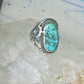 Navajo Ring turquoise size 8.25 floral sterling silver women men