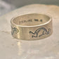 Kokopelli ring fertility southwest band size 4.50 pinky sterling silver women&nbsp;