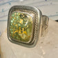 Navajo ring turquoise size 14.7 sterling silver stampings women men