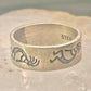 Kokopelli ring fertility southwest band size 4.50 pinky sterling silver women&nbsp;
