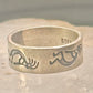 Kokopelli ring fertility southwest band size 4.50 pinky sterling silver women&nbsp;