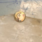 Eric Grossbardt face ring size 5 mop spiny oyster sterling silver detailed w18K women