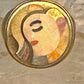 Eric Grossbardt face ring size 5 mop spiny oyster sterling silver detailed w18K women
