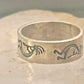 Kokopelli ring fertility southwest band size 4.50 pinky sterling silver women&nbsp;