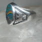 Phoenix Rainbow ring 10.5 turquoise coral seagull mountain sterling silver men women