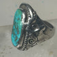 Navajo Ring turquoise size 8.25 floral sterling silver women men