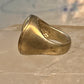 Eric Grossbardt face ring size 5 mop spiny oyster sterling silver detailed w18K women