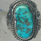 Navajo Ring turquoise size 8.25 floral sterling silver women men