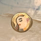 Eric Grossbardt face ring size 5 mop spiny oyster sterling silver detailed w18K women