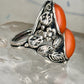 Art Deco ring Floral ring pinky size 4.75 sterling silver women