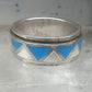 Turquoise Spinner ring size 11.50 wedding band mop terling silver women men