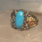 Black Hills Gold ring leaves turquoise band ring size 5.75 Sterling silver women
