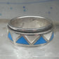Turquoise Spinner ring size 11.50 wedding band mop terling silver women men