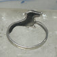Mini Dachshund Ring heart love dog band sterling silver size 7.75 girls women
