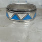 Turquoise Spinner ring size 11.50 wedding band mop terling silver women men