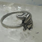 Mini Dachshund Ring heart love dog band sterling silver size 7.75 girls women