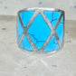 Turquoise ring size 5.25 cigar band sterling silver women