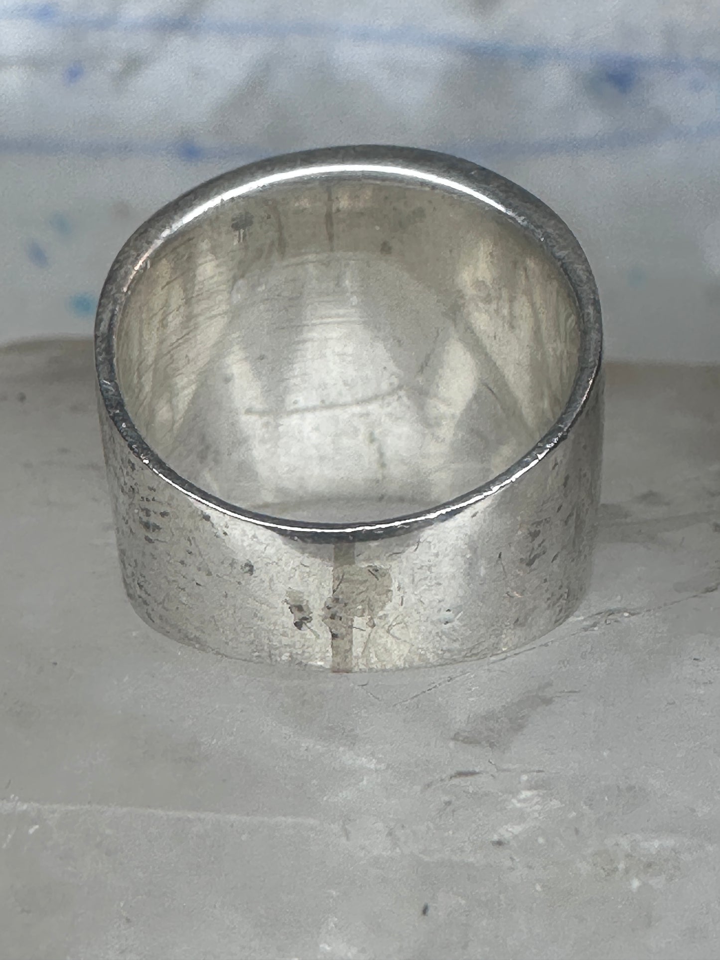 Turquoise ring size 5.25 cigar band sterling silver women