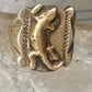 Lizard ring reptile band size 9.75 sterling silver women men