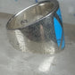 Turquoise ring size 5.25 cigar band sterling silver women