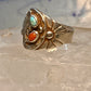 Eagle ring Navajo turquoise coral size 12.50 Sterling silver women men